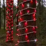 Connectable red with ice white flash white cable Christmas lights IP65 rated