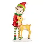 Elf with reindeer Christmas decoration product image
