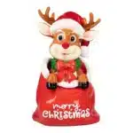 Funny reindeer in sack Christmas decoration product image