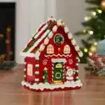 Gingerbread house Christmas table decoration display