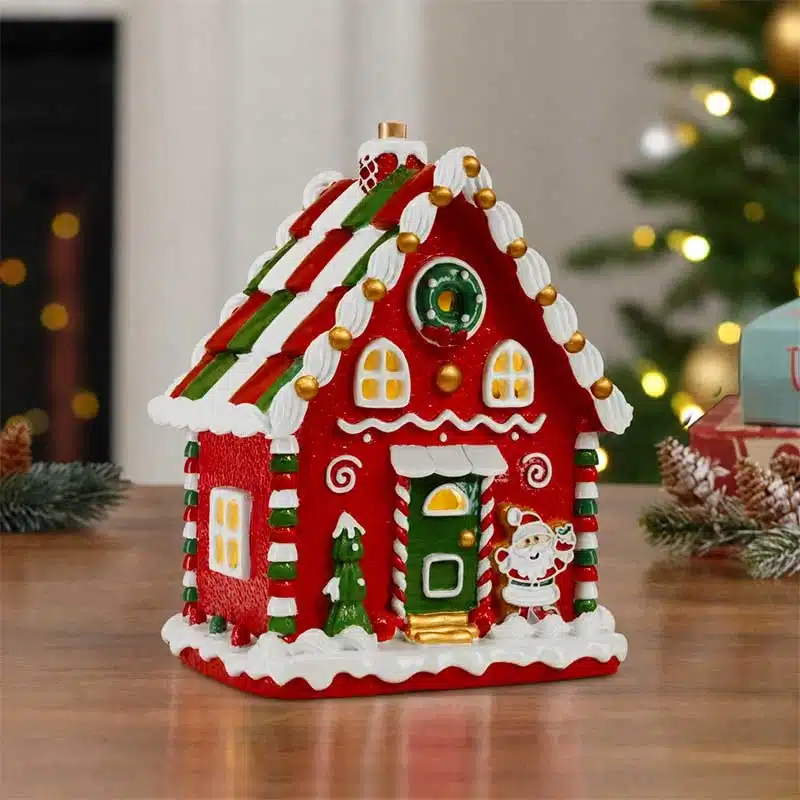 Gingerbread-House-Christmas-Table-Decoration-Display Gingerbread house Christmas table decoration display