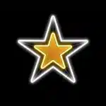 Gold double star 2D Christmas decoration product image