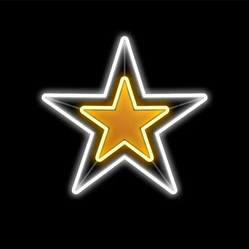 Gold-Double-Star-2D-Christmas-Decoration-Product-Image Gold double star 2D Christmas decoration product image