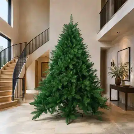 New Hamshire fir artificial Christmas tree 3m in a high ceiling entrance hall