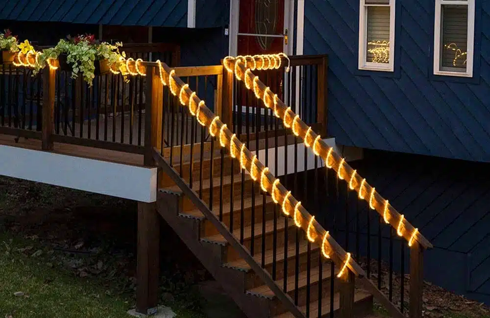 Warm white LED rope lights