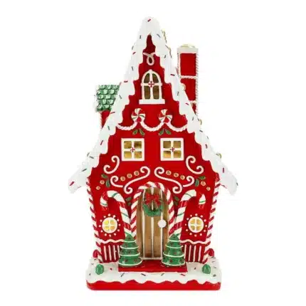 Tall gingerbread house Christmas table top decoration product image