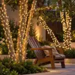 Warm white with warm white flash connectable Christmas lights white cable IP65 rated