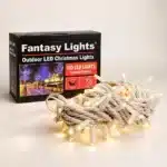 Warm white with warm white flash connectable Christmas lights white cable product view