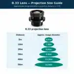 Outdoor Christmas gobo projector 50W 0.33 lens projection distance diagram